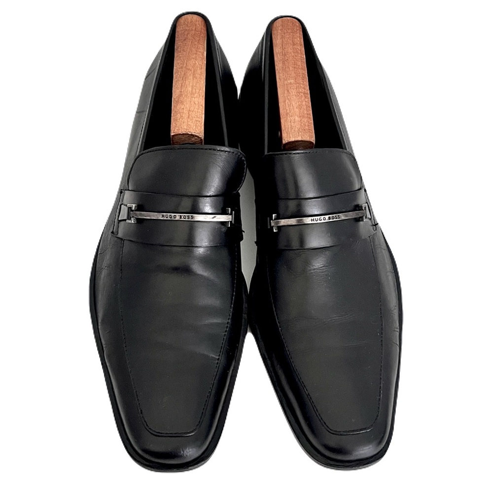 Hugo Boss Black Leather Men's Loafers